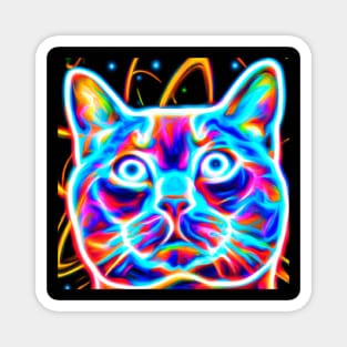 Cosmic Laser Synth Cat Magnet