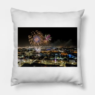 Fireworks over Stockton on Tees Pillow