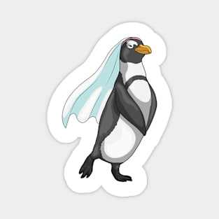 Penguin Bride Veil Wedding Magnet