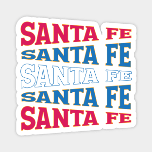 TEXT ART USA SANTA FE Magnet