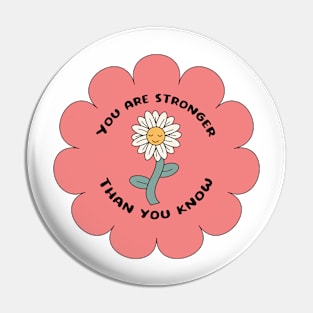 You are stronger than you know motivational quote Pin