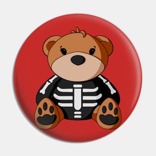 Skeleton Teddy Bear Pin