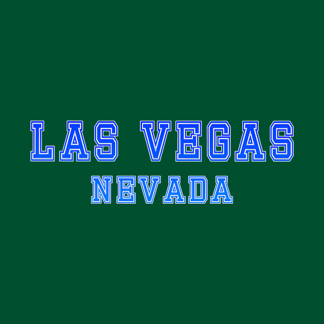 Blue Gradient Las Vegas Nevada Logo / Lettering by vintagetrends