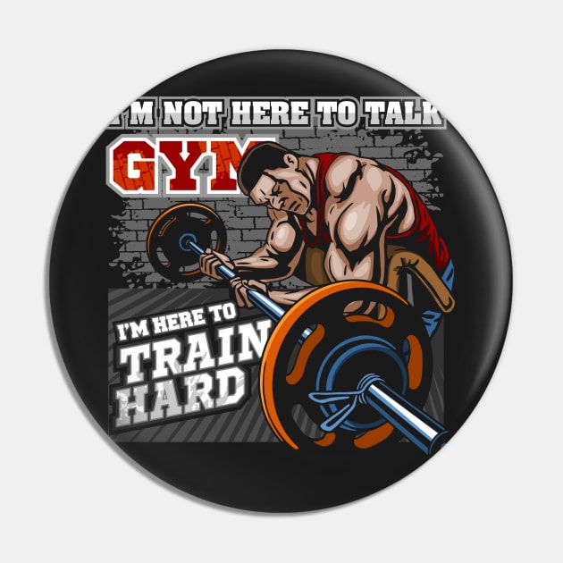 Train Hard Bodybuilding Pin by RadStar