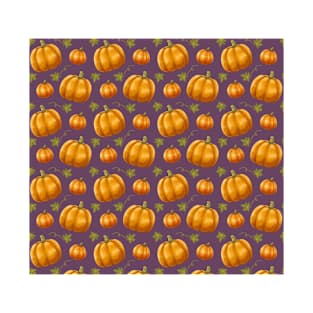 Purple Pumpkin Pattern T-Shirt