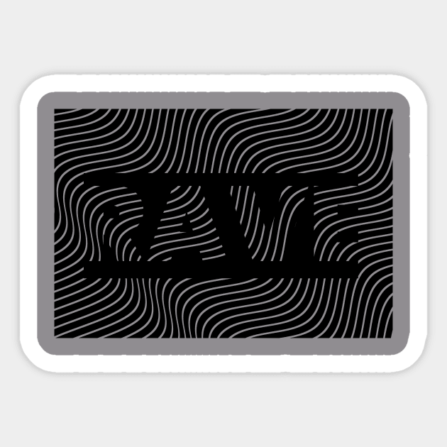 rave lines design - Rave Music - Sticker | TeePublic