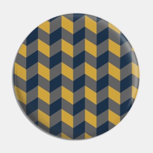 Chevron Check Pattern in Yellow and Blue Pin