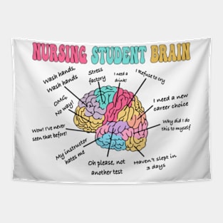 Nursing Student Brain, Nursing School, For Work RN, Nurse Life, Registered Nurse Tapestry