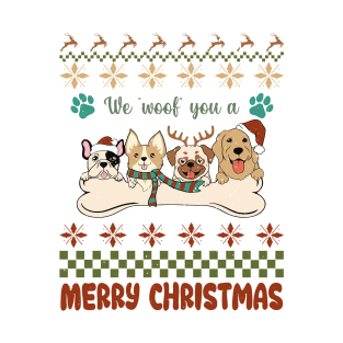 We Woof You A Merry Christmas Dog Sweater T-Shirt