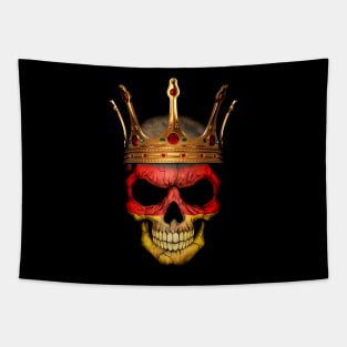 German Flag Skull with Crown Tapestry