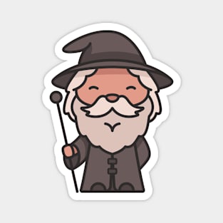 Cute New Zealand Wizard Cartoon Magnet