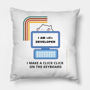 Cat Code Developer Pillow