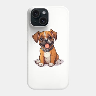 Cartoon Cute Kawaii Boxer Dog Phone Case