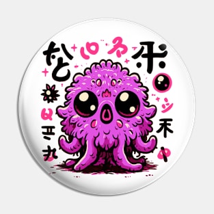 Kawaii pink monster Pin