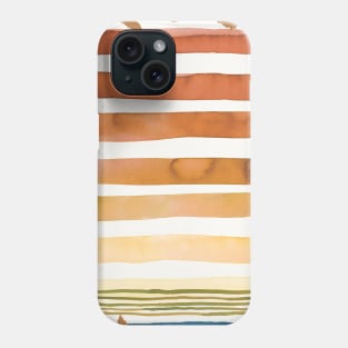 Watercolor Desert Sunset Summer Stripes Phone Case