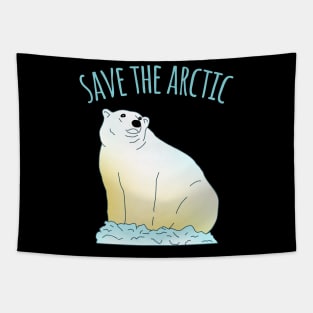 Save the arctic - polar bear doodle Tapestry