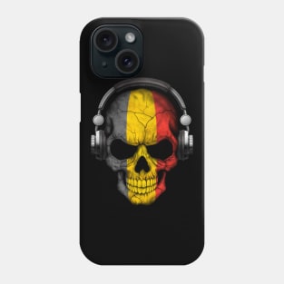 Dark Skull Deejay with Belgian Flag Phone Case