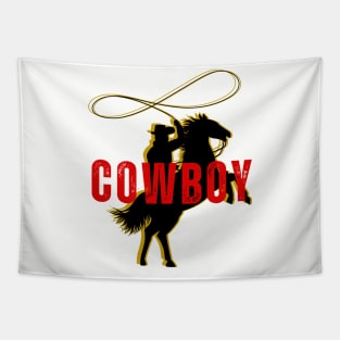 Silhouette Cowboy Tapestry