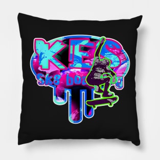 Drip style skateboarding designs Pillow