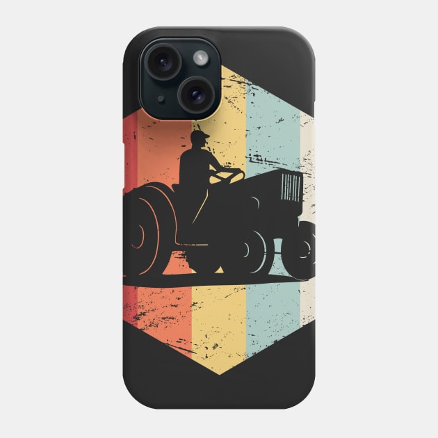 Retro Vintage Farmer Tractor Icon Phone Case by MeatMan