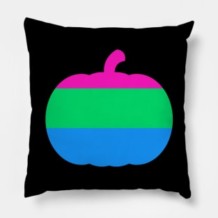 Halloween Pumpkin LGBT Flag Polysexual Pillow