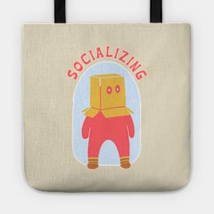 Socializing - Funny Introvert Tee With Sarcastic Quote Tote