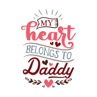 My Heart Belongs To Daddy Valentine's Day Kids T-Shirt