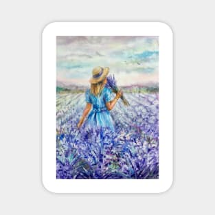 Lavender field Magnet