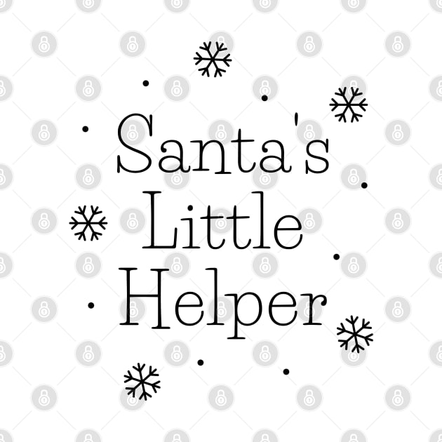 Santa's Little Helper. Cute Christmas design with snowflakes by That Cheeky Tee