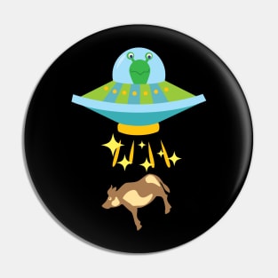 Alien in saucer Pin