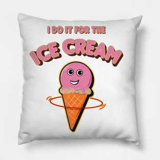 Funny Hooping Hula Hoop Fitness And Cute Ice Cream Cone Pillow