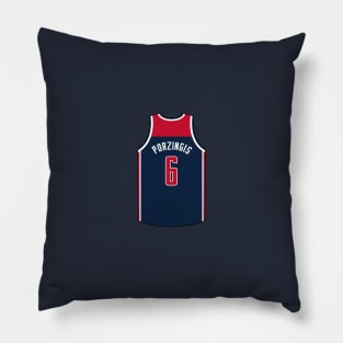 Kristaps Porzingis Washington Jersey Qiangy Pillow