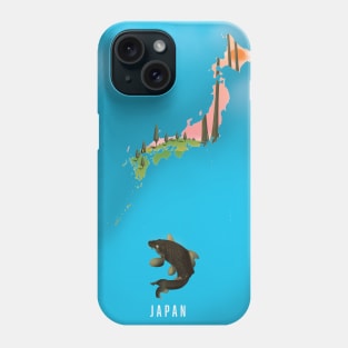 Japan vintage map Phone Case