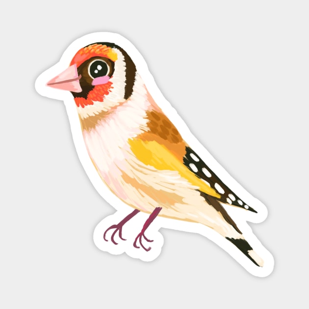 Goldie Gold Finch Magnet by URGHH