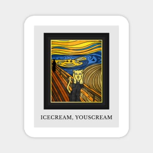 Cat Design- The Scream- Munch Magnet