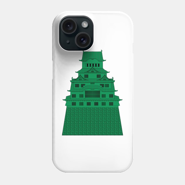 Green Himeji Castle I Phone Case by PabloDeChenez