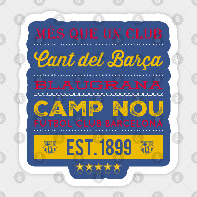 Mes Que Un Club Fc Barcelona Sticker Teepublic Uk