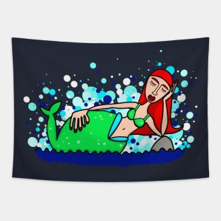 sleeping mermaid Tapestry