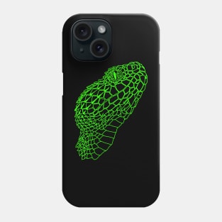 Bush viper (Atheris hispida) green Phone Case