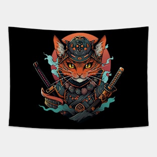 samurai cat Tapestry