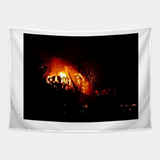 Town Fire Tapestry