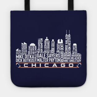 Chicago Football Team All Time Legends, Chicago City Skyline Tote