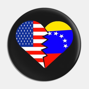 Venezuela USA Flag Spanish Venezuela Food Culture Pin