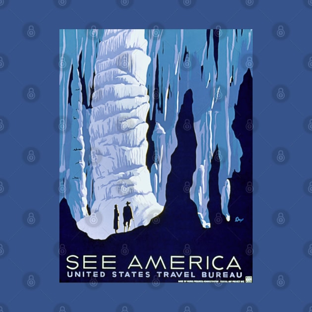 Restored Vintage WPA Poster: See America, US Travel Bureau by vintageposterco