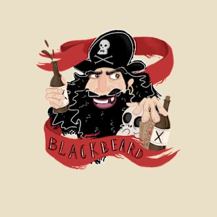 Blackbeard Pirate Character T-Shirt