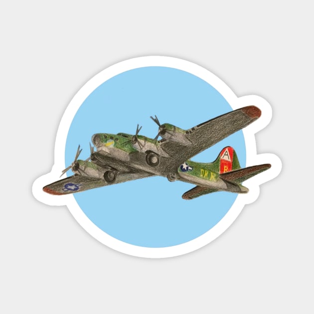 B-17 Flying Fortress Magnet by oliviabrett21