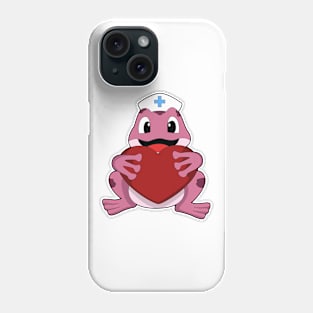 Frog as Nurse with Heart Phone Case