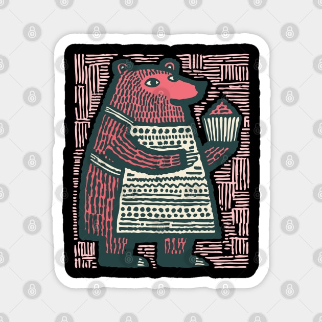 The Bear Baker Magnet by TuncGK