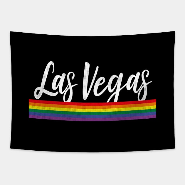 Las Vegas, Nevada - NV Pride Simple Rainbow Tapestry by thepatriotshop