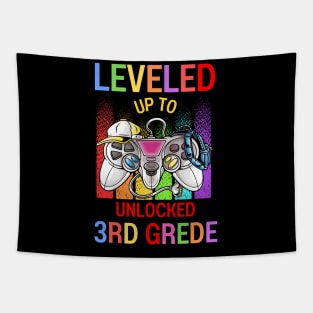 Leveled Up To Unlocked 3rd Grade Video Game Back To School Tapestry